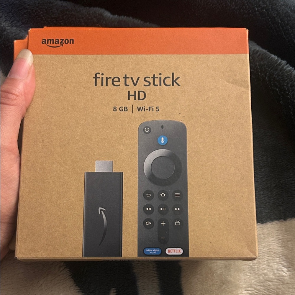 Amazon Fire TV Stick HD in Black with Orange Accent